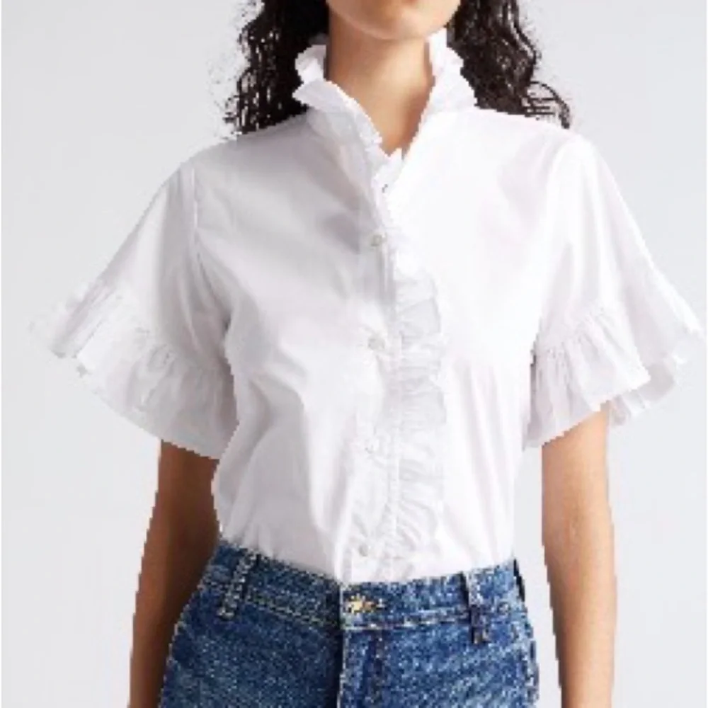 Mille Vanessa Cotton Ruffle Blouse - Picture 1 of 3